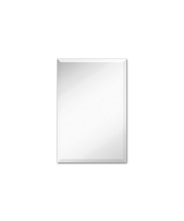 Hamilton Hills Large Simple Rectangular Streamlined 1 Inch Beveled Wall Mirror Premium Silver Backed Rectangle