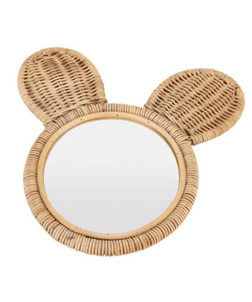 Hanging Mirror High Definition Rattan Mirror Wall Decorative Makeup Mirror for Bathroom Hotel Hotel Hanging Mirror