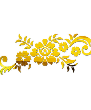 Home Decoration Acrylic Decals Mural Anti Fade Wall Stickers Background Crystal Mirror Flower Shape Bedroom Art Innovative