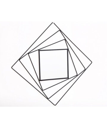 Home Decorative Black Square Wire Mirror
