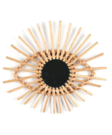 Home Rattan Plaited Art Living Room Nordic Style Makeup Decorative Mirror Wall Hanging Bedroom Bathroom Photography Prop