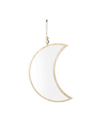 Ins Wind Wooden Acrylic Moon Mirror Moon Decorative Wall Mirror Moon Bohemian