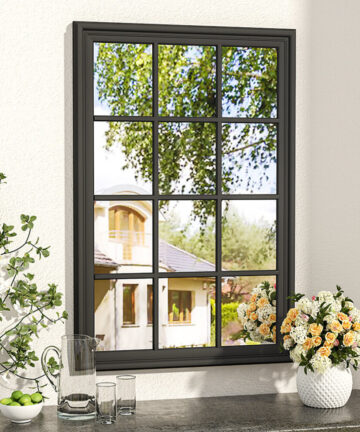 Large Black Rectangle Wall Mirror