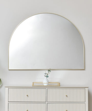 Large Gold Arched Wall Mirror 90cm x 120cm