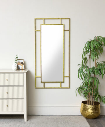 Large Gold Framed Wall Mirror 120cm x 60cm