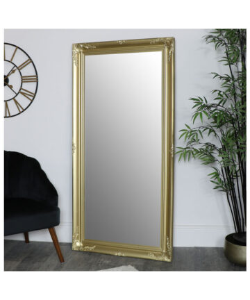 Large Gold Ornate Wall/Floor Mirror 158cm x 78cm