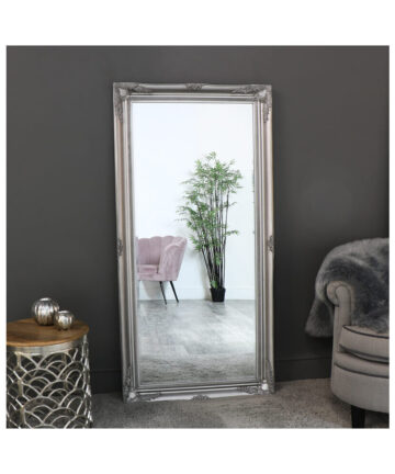 Large Ornate Silver Wall/Floor Mirror 158cm x 78cm