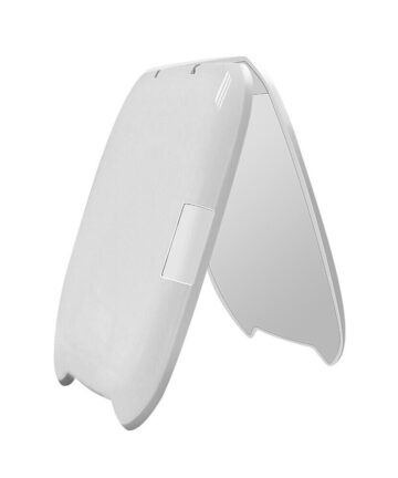 LED Makeup Mirrors with Light Portable Foldable 2X Magnification Touch Screen Cosmetic Mirror Cat Ear Shape 2-Face Hand Mirror