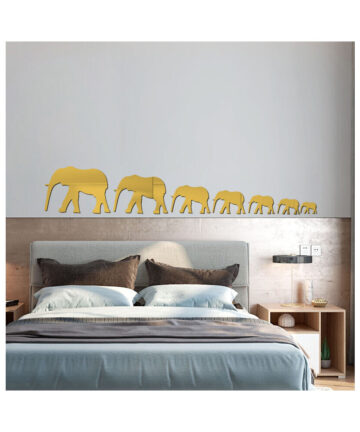 Litter elephant Acrylic Mirror Wall Stickers Bedroom Living Room Decor Home Decoration Accessories