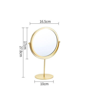 Makeup Mirror Light retro European metal home desktop desktop square round mirror mirror dormitory makeup mirror