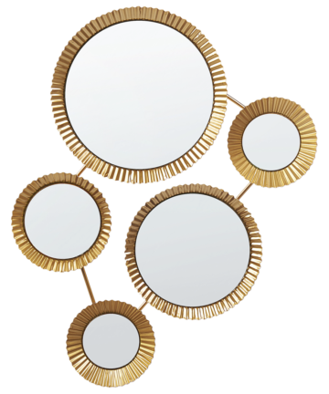 Metal Wall Mirror 55 x 36 cm Gold WATTRELOS