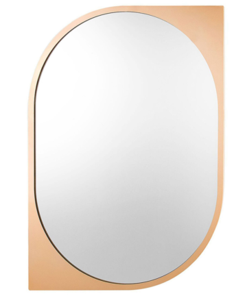 Metal Wall Mirror 65 x 90 cm Gold HIREL