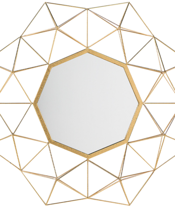 Metal Wall Mirror Gold 80 x 80 cm GAILLAC