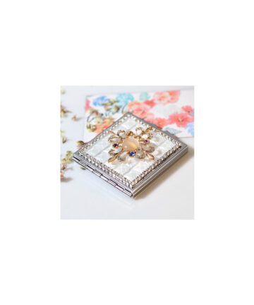 Mini Folding Portable make-up Cosmetic beauty makeup compact pocket mirror,girl gifts,bling crystal Christmas crossing