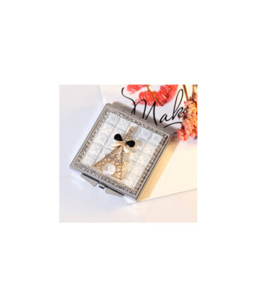 Mini Folding Portable make-up Cosmetic beauty makeup compact pocket mirror,girl gifts,bling crystal rhinestone Eiffel tower