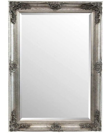 Mirror GL104-1 Shabby Chic Style Silver Antique Large Wall 3Ft8 X 2Ft8 (110cm X 80cm)