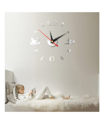 Modern DIY Wall Clock 3D Mirror Surface Sticker Removable Home Office Room Decor Mirror Wall Clock Home Decor