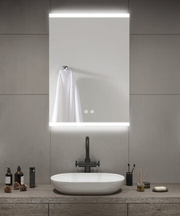 Modern Frameless 1-Door LED Mirror Cabitnet