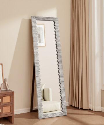 Modern Grey Full-Length Floor Mirror