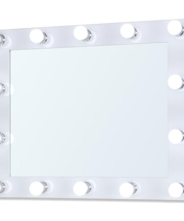 MOOD LED Hollywood Mirror, 2 x Plug & USB Sockets, Bathroom or Dressing Room, 80cm x 65cm
