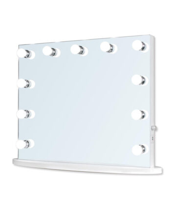 MOOD LED Hollywood Mirror, 2 x Plug & USB Sockets, Dressing Table or Wall Mounted, 65cm x 80cm,