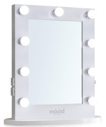 MOOD LED Hollywood Mirror, Dressing Table or Wall Mounted, 2 x Plug & USB sockets, 65cm x 50cm,