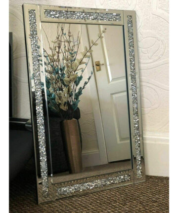 New Loose Diamante Wall Mirror 40x60CM Crush Jewel Diamante Dressing Wall Mirror