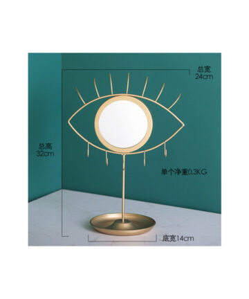 Nordic Multi-function Portable Desktop Mirror Eye Pattern Detachable Bathroom Dressing Table Creative Beauty Makeup Tool Mirror