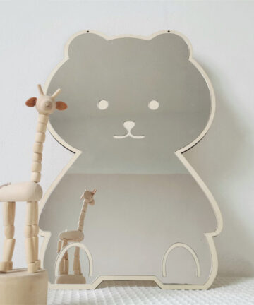 Nordic Rabbit Bear Shaped Mirror Cartoon Acrylic Mirrors Desktop Ornaments Baby Children Room Decoration Home Decor Photo Props