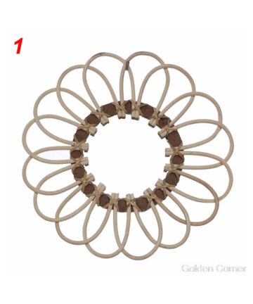 Nordic Raffia Hanging Wall Mirror Boho Decorative Makeup Mirrors Living Room Bedroom Bathroom Entryways Decor Art Ornaments