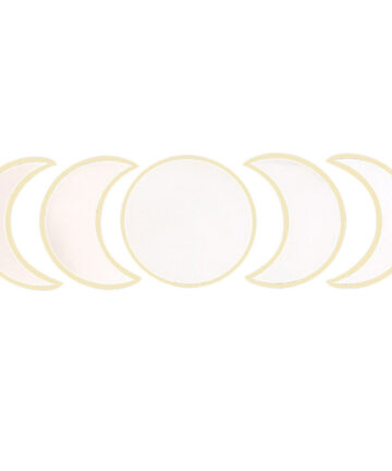 Nordic Style Wooden Moonphase Mirror Set Boho Style Decoration Moon Phase Mirror Set Home Kids Room Decor Moon Phase Wall Mirror