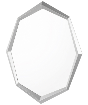 Octagonal Wall Mirror 91 x 66 cm Silver OENO