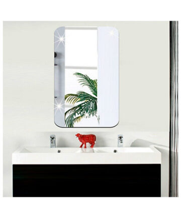 Oval Rectangle Mirror Wall Sticker Flexible Self-adhesive Reflective Glass Decals Livingroom Bathroom Bedroom Decor
