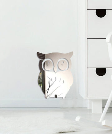 Owl Wall Stickers 3D Decorative Mirrors Room Decor Mirror Stickers For Living Room Espejos Decorativos