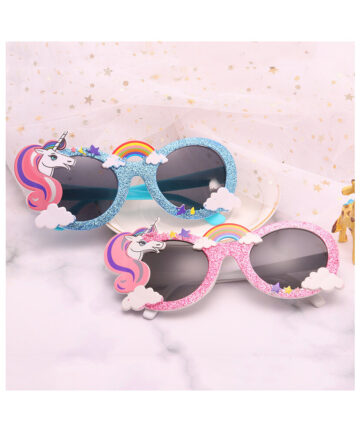 Party Decoration Rainbow Sequin Pink Unicorn Cartoon Birthday Glasses for Unicorn Party Supplies Baby Shower Bride To Be