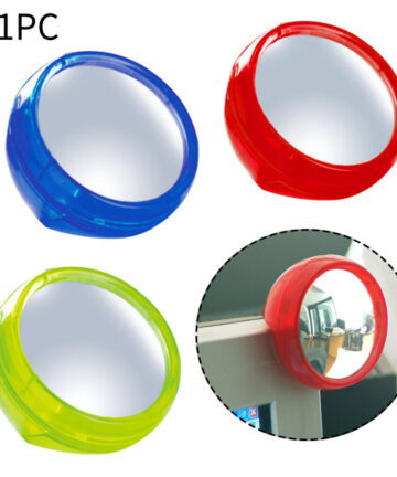 Personal Safety Practical Self Adhesive Computer Rearview Mirror Round Convex Cubicle Monitor Laptop Small Random
