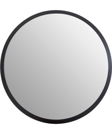 Premier Housewares Athena Discus Medium Black Wall Mirror