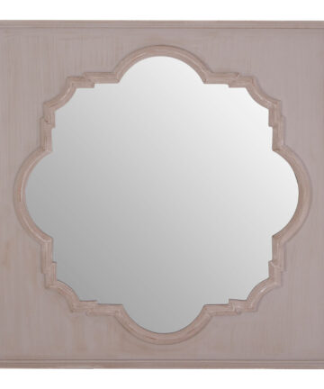 Premier Housewares Fossil grey / Antique Taupe Wall Mirror For Bedroom / Hallway / Living Room Luxurious and Antiquated Look w95 x d3 x h95 cm