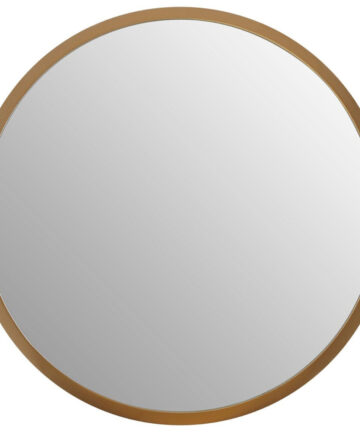 Premier Housewares Medium Round Wall Mirror with Gold Frame