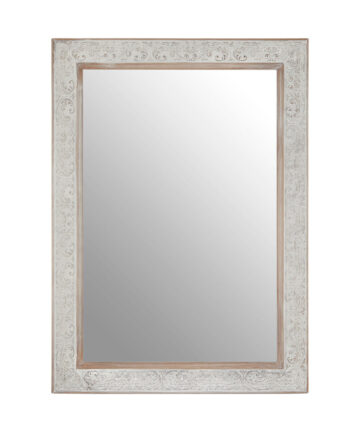 Premier Housewares Rectangular Wall Mirror/ Classic Mirrors For Bathroom / Bedroom / Garden Walls Fancy Wall Mounted Mirrors For Hallway