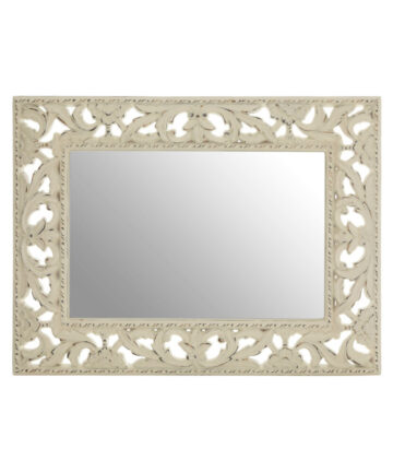 Premier Housewares Rectangular Wall Mirror/ Classic Mirrors For Bathroom / Bedroom / Garden Walls Fancy Wall Mounted Mirrors For Hallway