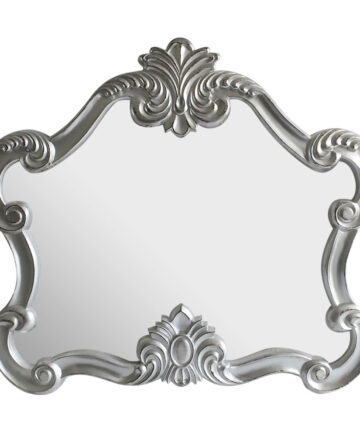 Premier Housewares Wall Mirror/ Classic Mirrors For Bathroom / Bedroom / Garden Walls Fancy Wall Mounted Mirrors For Hallway With Metallic Silver