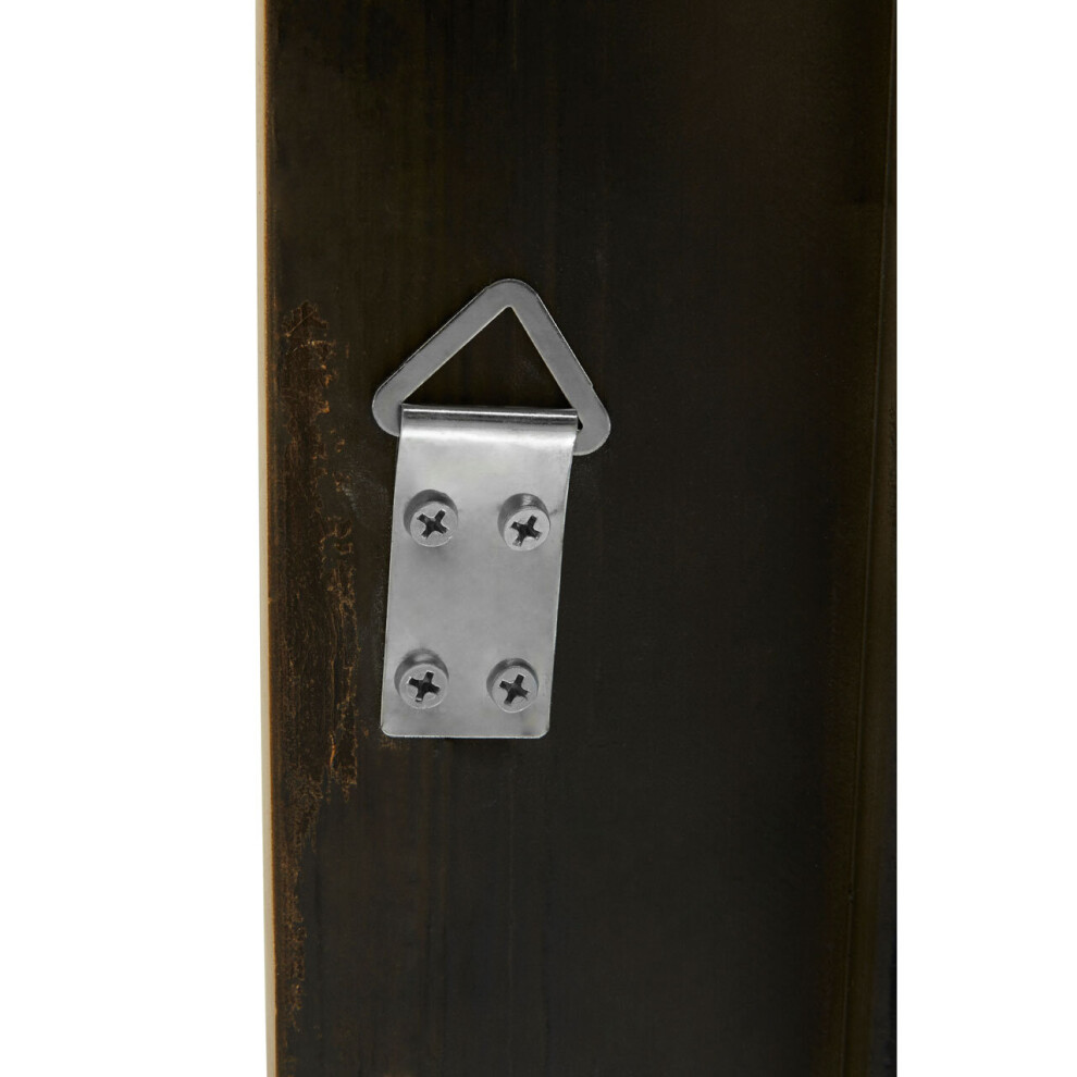 Premier Housewares Wall Mirror / Mirrors For Garden / Bathroom / Living Room With Carving Rectangular Frame / Gold Finish Wall Mounted Mirrors