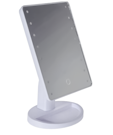Rammento 21cm Large Vanity Mirror, White - LED