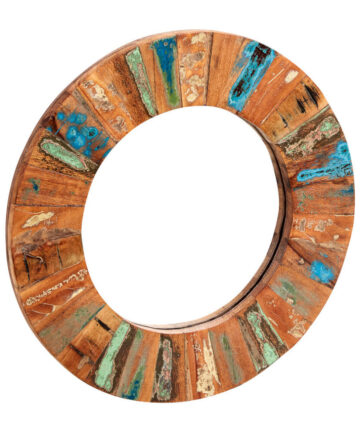 Reclaimed Boat Round Mirror Large