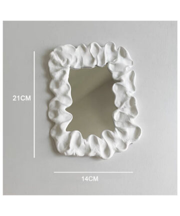 Rectangular Mirror Decorative Mirror Tabletop Ornament Photo Prop Ins Style Light Clay DIY Mirror