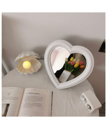 Red Mirror Decoration Mirror Desktop Makeup Mirror Pink Purple Love Mirror Shooting Background Board Wedding Decoration