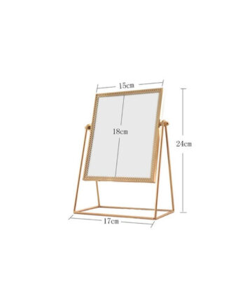 Retro Light European metal makeup mirror home desktop home square round Decorative Mirrors WF