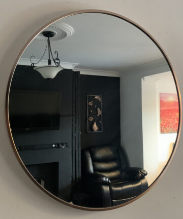 Rose gold mirror metal frame dressing bathroom hallway wall mirror