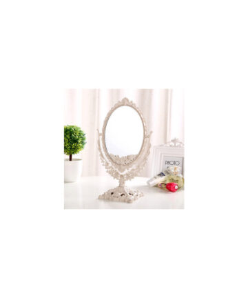 Rotating Women Makeup Mirror Vintage Floral Oval Round Handhold Mirror Princess Makeup Beauty espelho de maquiage ZM1202